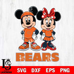 Chicago Bears Mickey And Minnie Rugby Svg Eps Dxf Png File, NFL svg , Digital Download , Instant Download, Cricut File