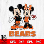 Chicago Bears Mickey Minnie Football Svg Eps Dxf Png File, NFL svg , Digital Download , Instant Download, Cricut File