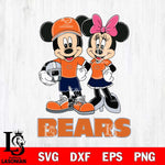 Chicago Bears Mickey Minnie Mouse Helmet Svg Eps Dxf Png File, Bundle NFl svg , File Cut , Digital Download , Instant Download, Laser Cut Svg Files