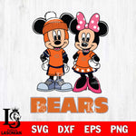 Chicago Bears Mickey Minnie Mouse Pink Svg Eps Dxf Png File, Bundle NFl svg , File Cut , Digital Download , Instant Download, Laser Cut Svg Files