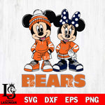 Chicago Bears Mickey Minnie Rugby Hoodie Svg Eps Dxf Png File, Bundle NFl svg , File Cut , Digital Download , Instant Download, Laser Cut Svg Files