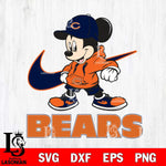 Chicago Bears Mickey Mouse NIKE, Svg Eps Dxf Png File, Digital Download