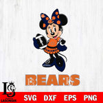 Chicago Bears Minnie Mouse, Svg Eps Dxf Png File, Digital Download