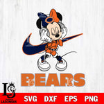 Chicago Bears Minnie Mouse Dancing NIKE, Svg Eps Dxf Png File, Digital Download