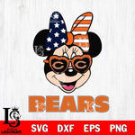 Chicago Bears Minnie Mouse Love 2, Svg Eps Dxf Png File, Digital Download