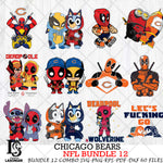 Chicago Bears NFL Bundle 12 Svg Eps Dxf Png File, Digital Download, Instant Download