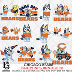 Chicago Bears NFL Bundle 12 Svg Eps Dxf Png File, Digital Download, Instant Download