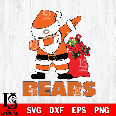 Chicago Bears Santa Dabbing Christmas Svg Eps Dxf Png File,NFL Svg Files,Digital Download,Sublimation,Instant Download