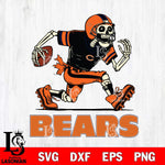 Chicago Bears Skeleton Football Svg Eps Dxf Png File, Digital Download