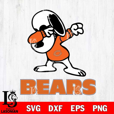 Chicago Bears Snoopy Sport 3 Svg Eps Dxf Png File, NFL svg, Digital Download, Instant Download