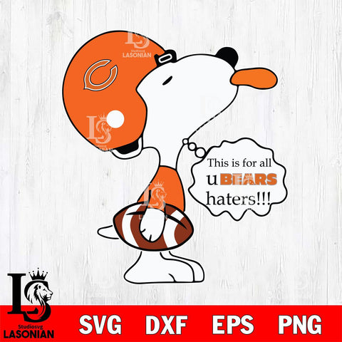 Chicago Bears Snoopy Sport 6 Svg Eps Dxf Png File, NFL svg, Digital Download, Instant Download