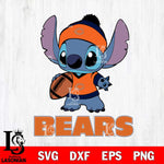 Chicago Bears Stitch Disney, Svg Eps Dxf Png File, Digital Download