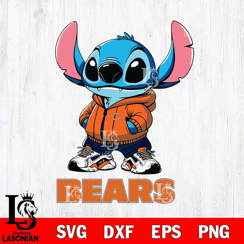 Chicago Bears Stitch Disney NFL Svg Eps Dxf Png File, Digital Download, Instant Download