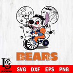 Chicago Bears Stitch Jigsaws Halloween Svg Eps Dxf Png File, Digital Download, Instant Download