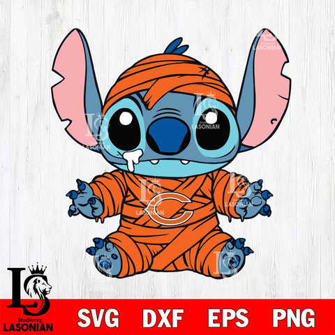 Chicago Bears Stitch Mummy Football Svg Eps Dxf Png File, NFL svg, Digital Download, Instant Download