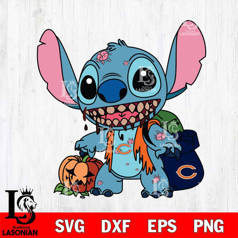 Chicago Bears Stitch Zombie Football Svg Eps Dxf Png File, NFL svg, Digital Download, Instant Download