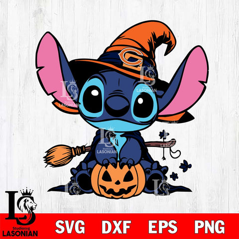 Chicago Bears Stitch witch Football Svg Eps Dxf Png File, NFL svg, Digital Download, Instant Download