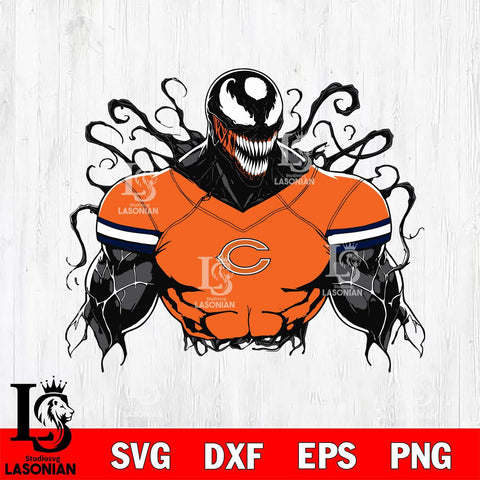 Chicago Bears Venom Marvel Svg Eps Dxf Png File, Digital Download, Instant Download