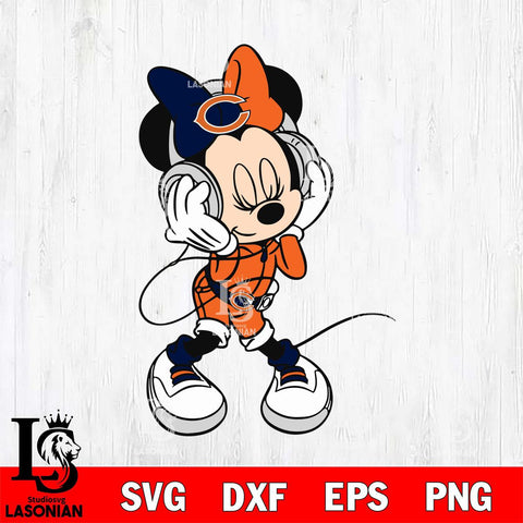 Chicago Bears mickey christmas 10 Svg Eps Dxf Png File, Digital Download, Instant Download