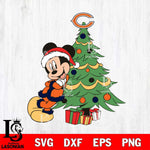 Chicago Bears mickey christmas 12 Svg Eps Dxf Png File, Digital Download, Instant Download