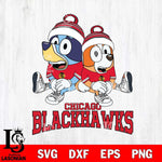 Chicago Blackhawks Bluey & Bingo 8 Svg Eps Dxf Png File, NHL svg, Digital Download, Instant Download