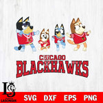 Chicago Blackhawks Bluey Dance Mode Squats Svg Eps Dxf Png File, Digital Download, Instant Download