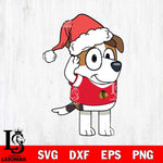 Chicago Blackhawks Bluey Jack Christmas Svg Eps Dxf Png File, Digital Download, Instant Download