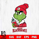 Chicago Blackhawks Boujee Grinch Christmas Cut Files, Cricut,Christmas Svg Dxf Eps Png file , Digital Download