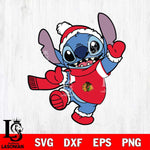 Chicago Blackhawks Stitch Disney Christmas Svg Eps Dxf Png File, Digital Download, Instant Download