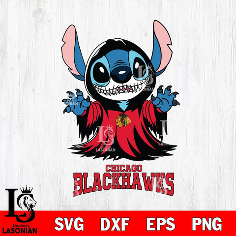 Chicago Blackhawks Stitch Ghost Svg Eps Dxf Png File, NHL svg, Digital Download, Instant Download