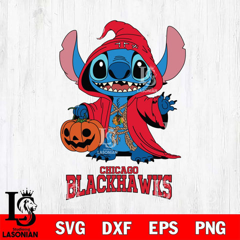 Chicago Blackhawks Stitch Horror Svg Eps Dxf Png File, NHL svg, Digital Download, Instant Download