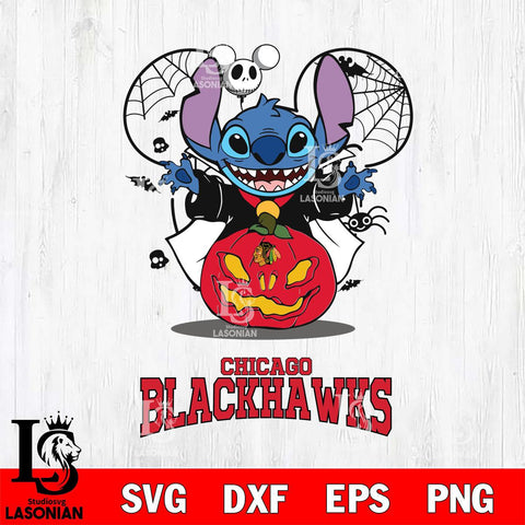 Chicago Blackhawks Stitch Horror Halloween Svg Eps Dxf Png File, Digital Download, Instant Download