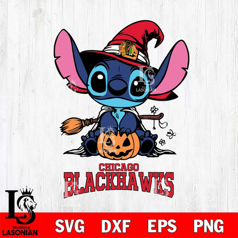 Chicago Blackhawks Stitch witch Svg Eps Dxf Png File, NHL svg, Digital Download, Instant Download