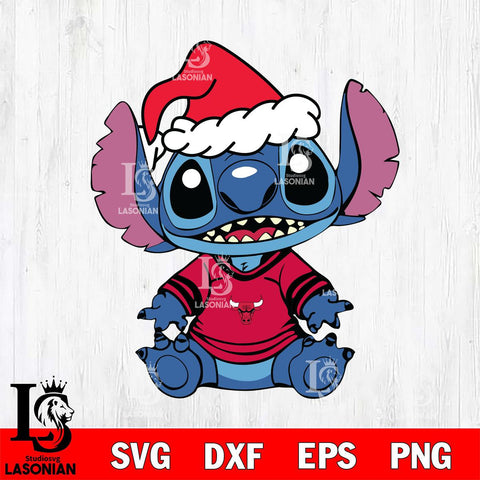 Chicago Bulls Baby Stitch Christmas Svg Dxf Eps Png file, Digital download,Clipart, Cut Files Cricut , Silhouette