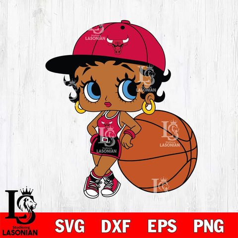 Chicago Bulls Betty Boop NBA 10 Svg Eps Dxf Png File, NBA svg, Digital Download, Instant Download