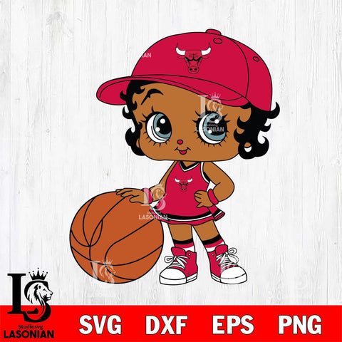 Chicago Bulls Betty Boop NBA 11 Svg Eps Dxf Png File, NBA svg, Digital Download, Instant Download