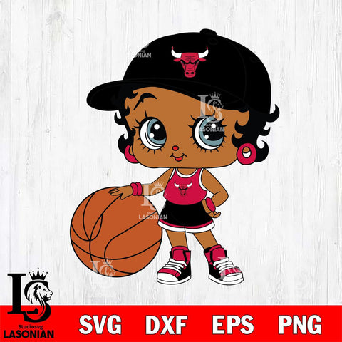 Chicago Bulls Betty Boop NBA 12 Svg Eps Dxf Png File, NBA svg, Digital Download, Instant Download