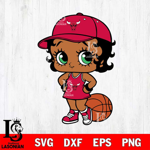 Chicago Bulls Betty Boop NBA Svg Eps Dxf Png File, NBA svg, Digital Download, Instant Download