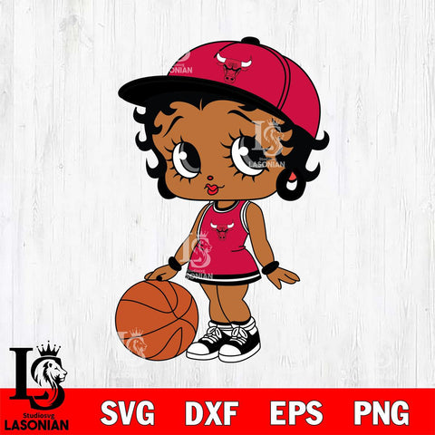 Chicago Bulls Betty Boop NBA 6 Svg Eps Dxf Png File, NBA svg, Digital Download, Instant Download