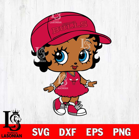 Chicago Bulls Betty Boop NBA 7 Svg Eps Dxf Png File, NBA svg, Digital Download, Instant Download