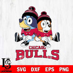 Chicago Bulls Bluey & Bingo 8 Svg Eps Dxf Png File, NBA svg, Digital Download, Instant Download