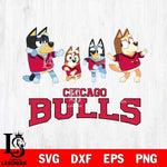 Chicago Bulls Bluey Dance Mode Squats Svg Eps Dxf Png File, Digital Download, Instant Download