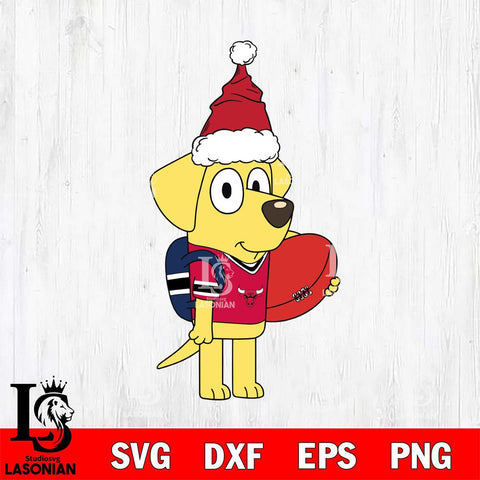 Chicago Bulls Bluey Lucky Christmas Svg Eps Dxf Png File, Digital Download, Instant Download