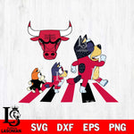 Chicago Bulls Bluey sport 6 Svg Eps Dxf Png File, Digital Download, Instant Download