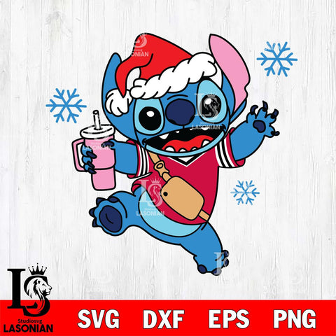 Chicago Bulls Christmas Stitch With Tumbler Svg Dxf Eps Png file, Digital download,Clipart, Cut Files Cricut , Silhouette