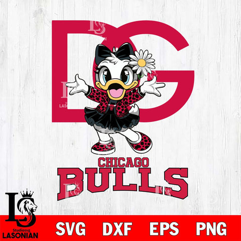 Chicago Bulls Dolce And Gabbana Daisy Duck Disney Svg Eps Dxf Png File, Digital Download, Instant Download