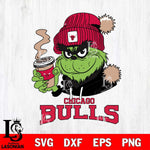 Chicago Bulls Grinch Cofffe Hoodie Cut Files Cricut, Svg Dxf Eps Png file , Silhouette