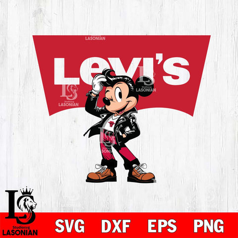 Chicago Bulls Levis Mickey Mouse Svg Eps Dxf Png File, Digital Download, Instant Download