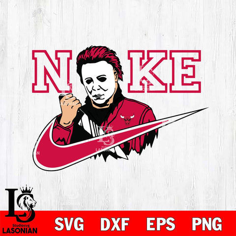 Chicago Bulls Michael Myers Nike Svg Eps Dxf Png File, Digital Download, Instant Download