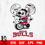 Chicago Bulls Stitch Jigsaws Halloween Svg Eps Dxf Png File, Digital Download, Instant Download